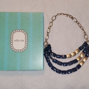 Stella & Dot Navy and Gold Statement Necklace!